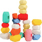 D-FantiX 39 PCS Silicone Sorting Stacking Rocks Stones, Sensory Learning Montessori Toys for 3 4 5 6 Year Old Kids, Educational 