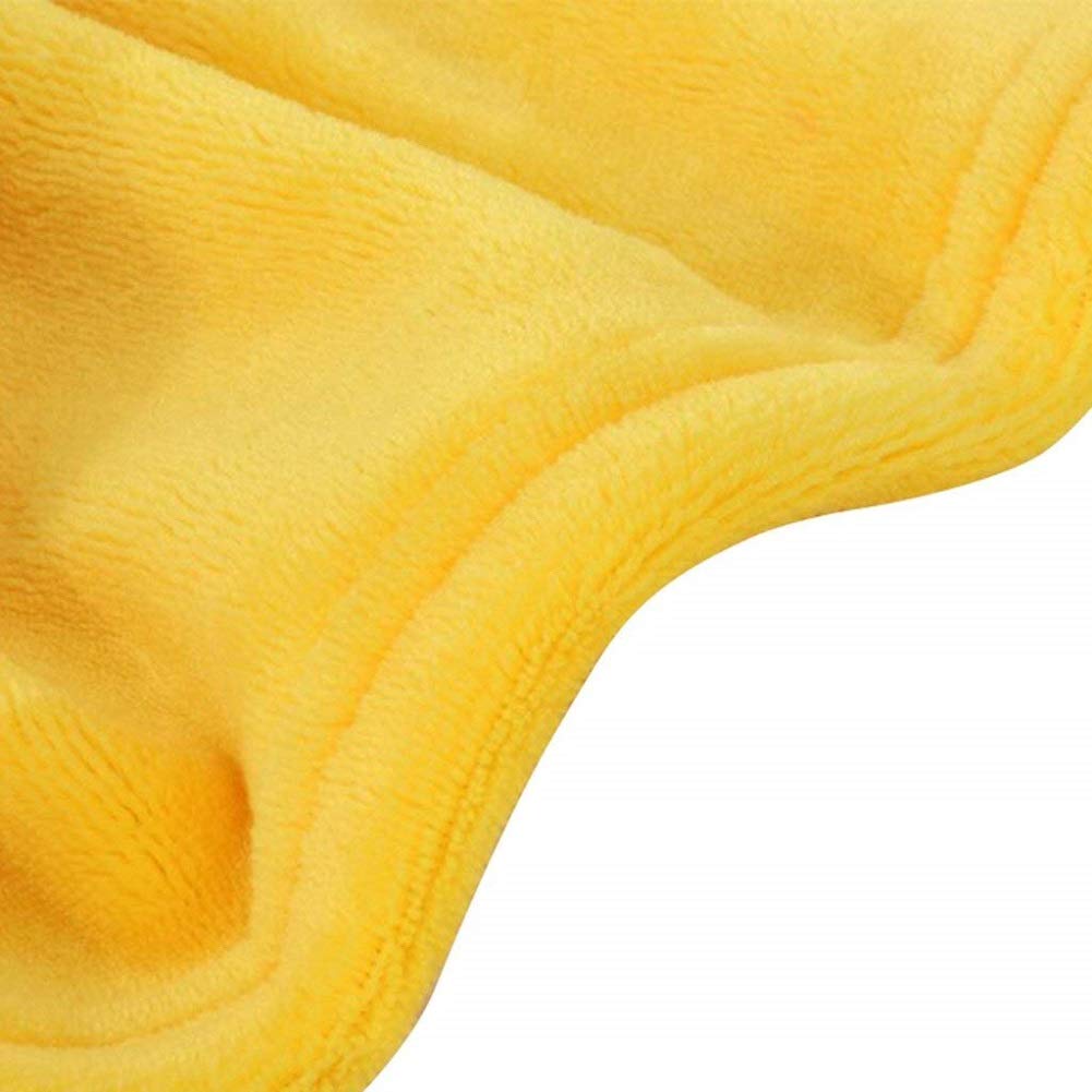 Vauwmsr Baby Hooded Blanket Ultra Soft Warm Newborn Infant Swaddle Wrap Bath Shower Towel, 25.6' X 39.4', Yellow