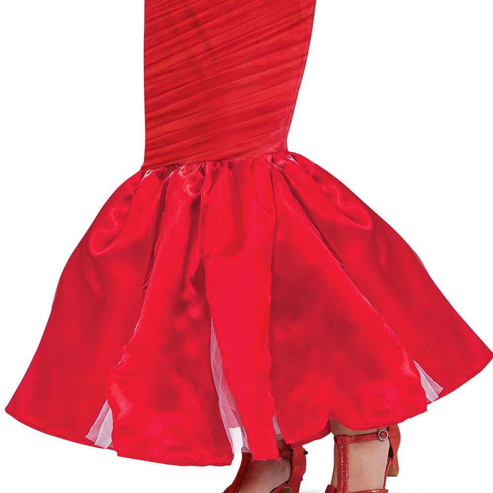 Cruella Dress Costume, Official Disney Estella Red Dress Outfit From Cruella Live Action Movie, Girls Size Large (10-12)