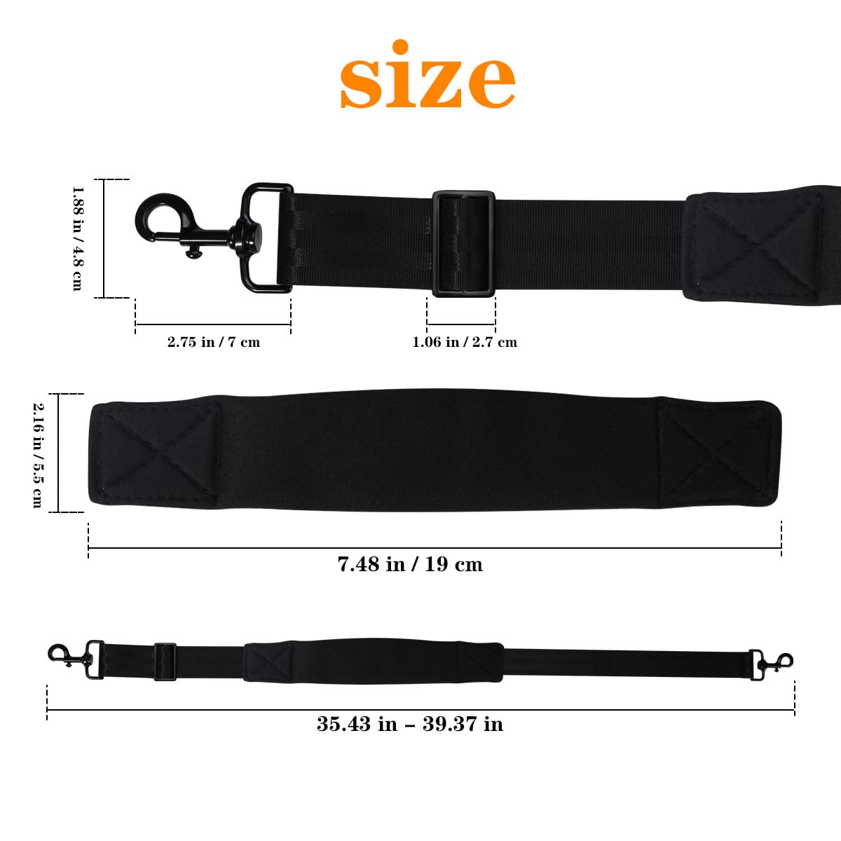 Necance Adjustable Stroller Strap For Babyzen Yoyo Yoyo2, For Gifts, Parents, Travel, Outdoor, Airplane