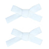 Cute 3.2' White Assorted Velvet Bow Hair Clips For Baby Girls, Toddlers, Kids, And Teens - 2 Pack