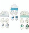4Newbies Cotton Newborn Baby Cap, Mitten And Bootie Set, Assorted Colours, 06 Months, Pack Of 3