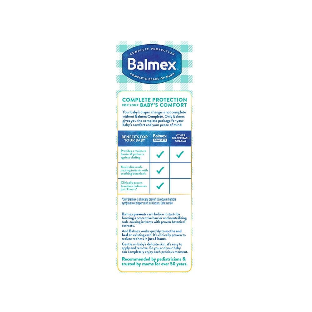 Balmex Zinc Oxide Diaper Rash Cream 4 Oz. (Case Of 6)