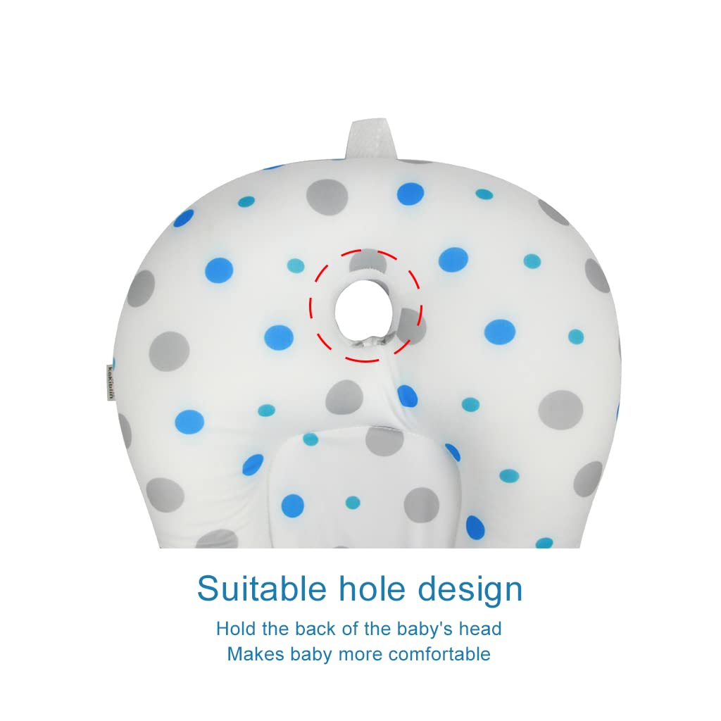 Baby Bath Mat, Kakiblin Bathtub Baby Bath Cushion Soft Anti-Slip Bath Pad 0-6 Month Toddler Bath Pillow (Spot)