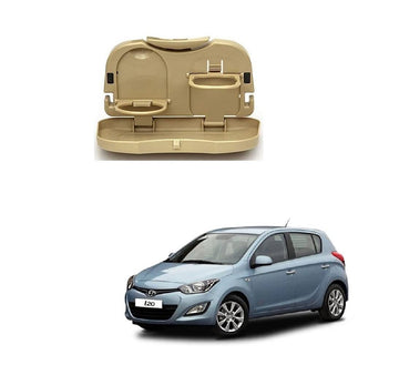 Stylish Foldable Compact Car Back Seat Tray for Food/Drinks/Cup/Bottle Holder Universal Pack of 1 Suitable for Hyundai i20