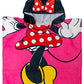 Jay Franco Disney Minnie Mouse Kids Bath/Pool/Beach Hooded Poncho - Super Soft & Absorbent Cotton Towel, Measures 28 X 28 Inches