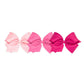 Wee Ones Girls' King Bow 3 Pc Set Solid Grosgrain Variety Pack On A Weestay No-Slip Hair Clip - Light Pink, Hot Pink And Shockin