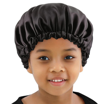 Elihair Kids Girls Boys Sleeping Cap Hair Bonnets For Teens Toddler Child Curly Hair Night Sleep Cap Adjustable Silky Satin Bonn