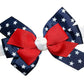 Webb Direct2U Wd2U Baby Girls 4.5' Red White Blue Star Spangled Patriotic Hair Bow Stretch Headband