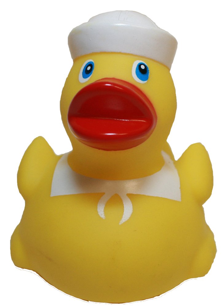 MORTENTR Rubber Ducks Family Patriotic Navy Sailor Rubber Duck, Brand Bathtub Toys That Floats Upright, Rubber Ducky Birthday Pa