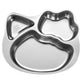 Happy Hues Stainless Steel Divided Meal Plate Tray3 Compartments Dinner Dish For Baby (Kitty)