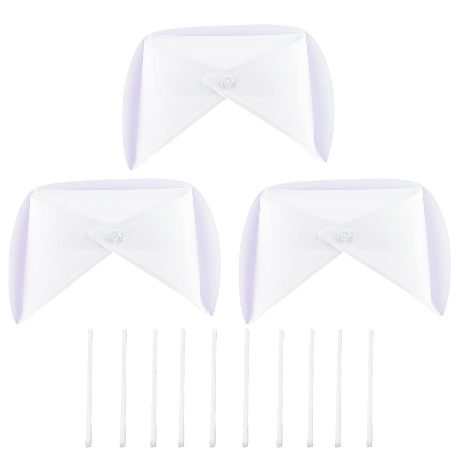 Miokun 3 Pack White Nurse Hat Headband Nurse Cap Costume And 10 Pins For Nursing School Graduation Party Supplies
