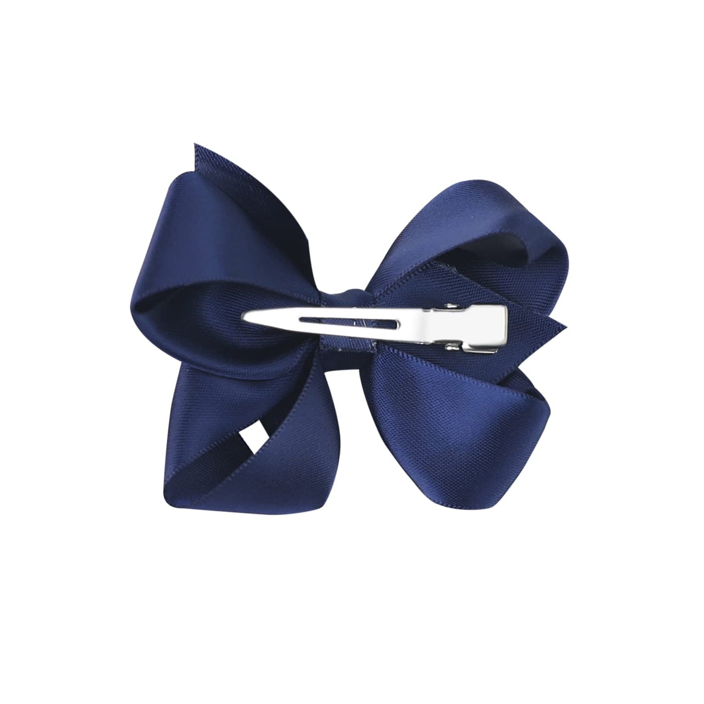3 Inch Satin Bow For Little Girls - 2 Pcs (Royal Blue)