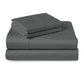 Pizuna 400 Thread Count 6Pc Dark Grey Luxury Bed Sheets Set King With 4 Pillow Cases, 100 Long Staple Cotton Sateen Sheets King,