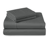 Pizuna 400 Thread Count 6Pc Dark Grey Luxury Bed Sheets Set King With 4 Pillow Cases, 100 Long Staple Cotton Sateen Sheets King,