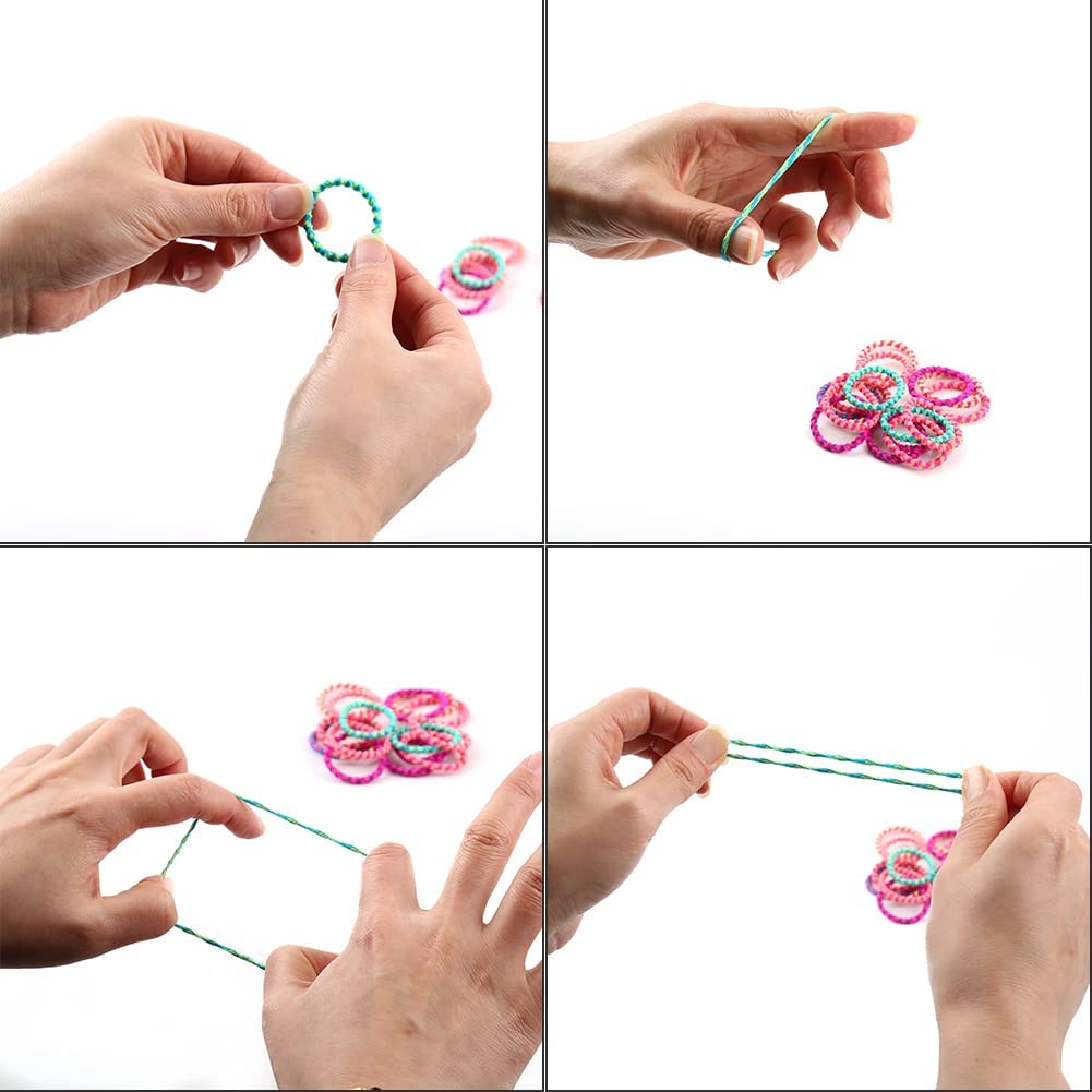 Elihair Kids Baby Hair Ties For Girls Ponytail Holder Hair Elastics Bands 3Cm For Child Toddler Curly Hair(100Pcs Kids Chili Dra