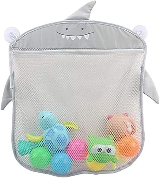Bath Toy Organizer for Toddlers  Mesh Storage Bag with Strong Suction Cups, QuickDry Design, & Extra Pockets for Easy Toy Clea
