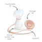 Munchkin Manual Breast Pump - Portable Pump For Expressing Milk At Home, Work, And On The Go, 4 Ounce, Silicone