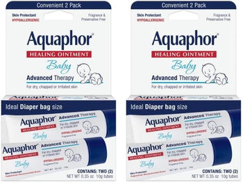 Aquaphor Baby Healing Ointment To-Go Pack - Advanced Therapy For Chapped Cheeks And Diaper Rash -2 Count(Pack Of 2)