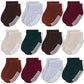 Jakidar 12 Pairs Baby Socks Non-Slip Toddler Socks With Grips For Baby Boys Girls - Ankle Low Cut Cotton Socks For Babe And Kids