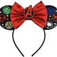 Clgift Princess Minnie Ears,Pick Your Color, Flower Minnie Ears, Floral Minnie Ears, Purple Sparkle Mouse Ears (Avengers Assembl