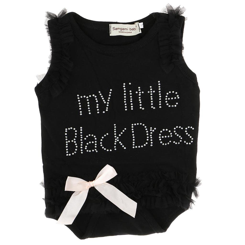 Myaddiction Set Of Baby Bodysuit Newborn Romper Playsuit Dress Outfit Black 90Cm 0