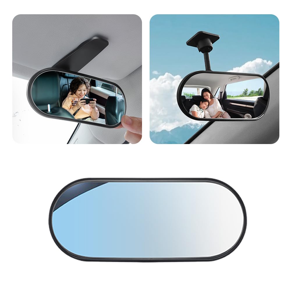 HD Car Mirror for Baby,360 Adjustable Rear View Mirrors Provides a Wide Field of Vision & Observation of the Rear Seat,Clip-on/S