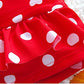 Baby Girl Cute Swimsuits Red 2 Pieces White Dot Skirt Swimwear Sets (Large, Red)