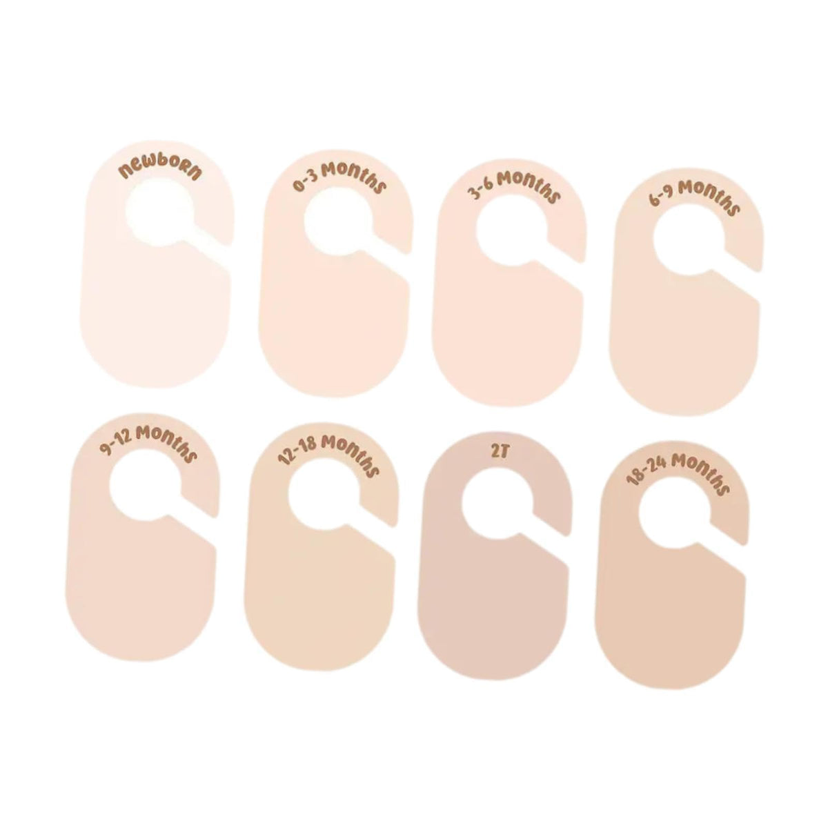FABLOFT 8Pcs Blank Clothing Rack Divider Baby Hanger for Wardrobe Newborn Bedroom
