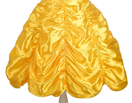 Dressy Daisy Baby-Girls Princess Yellow Gold Ball Gown Birthday Party Fancy Dress Up Halloween Costume with Accessories Size 18