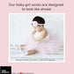 Baby Girl Socks With Mary Jane Or Sneaker Shoe Look - Non-Slip Gripper Soles - 3 Or 6 Pairs - Soft Cotton