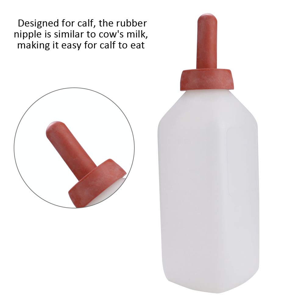 Calf Nursing Bottle, 2L Calf Cow Feeding Milk Bottle Cups Nursing Calf Milk Feeder Bottle Detachable Nipple Without Handle Farm