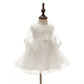 3Pcs Set Baby Girl Dress Christening Baptism Gowns Formal Dress (3 Months)