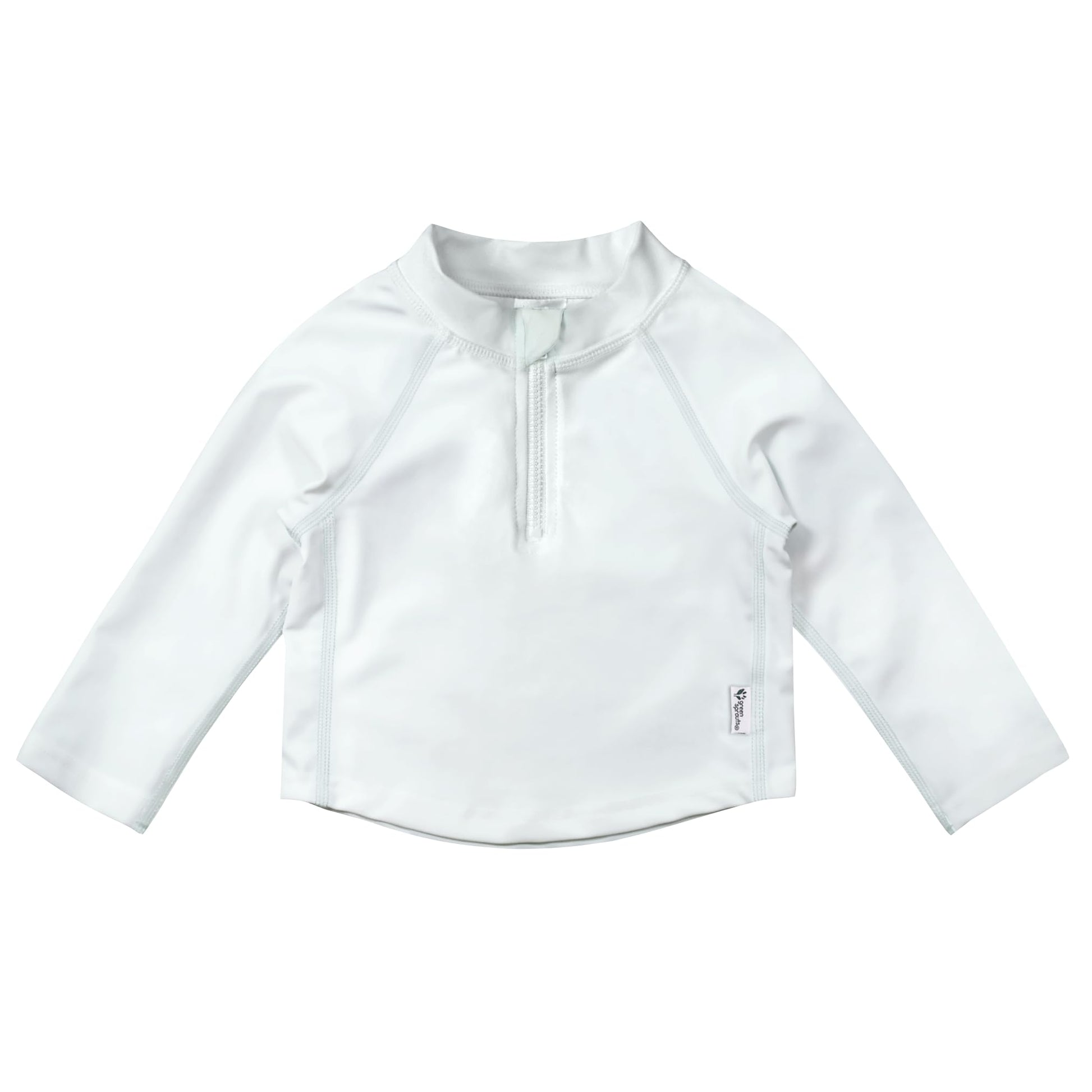 Green Sprouts Unisex-Baby Long Sleeve Rashguard | All-Day Upf 50+ Sun Protection-Wet Or Dry,White,12 Months