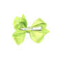 3 Inch Satin Bow For Little Girls - 2 Pcs (Neon Green)