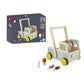 Janod - Janod - Wooden Pull-Along Ice Cream Cart/Trolley - 4 Ice Creams Included - Silent Wheels - Anti-Tip System - FSC-Certifi