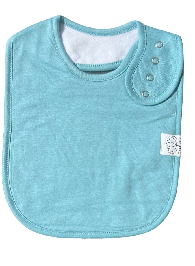 Isabeli Organic Cotton Toddler Drool Bibs 4 Pack - Blue