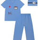 Lensous Baby Boys ' Doctor Costume Bodysuit (Blue, 12-18 Months)