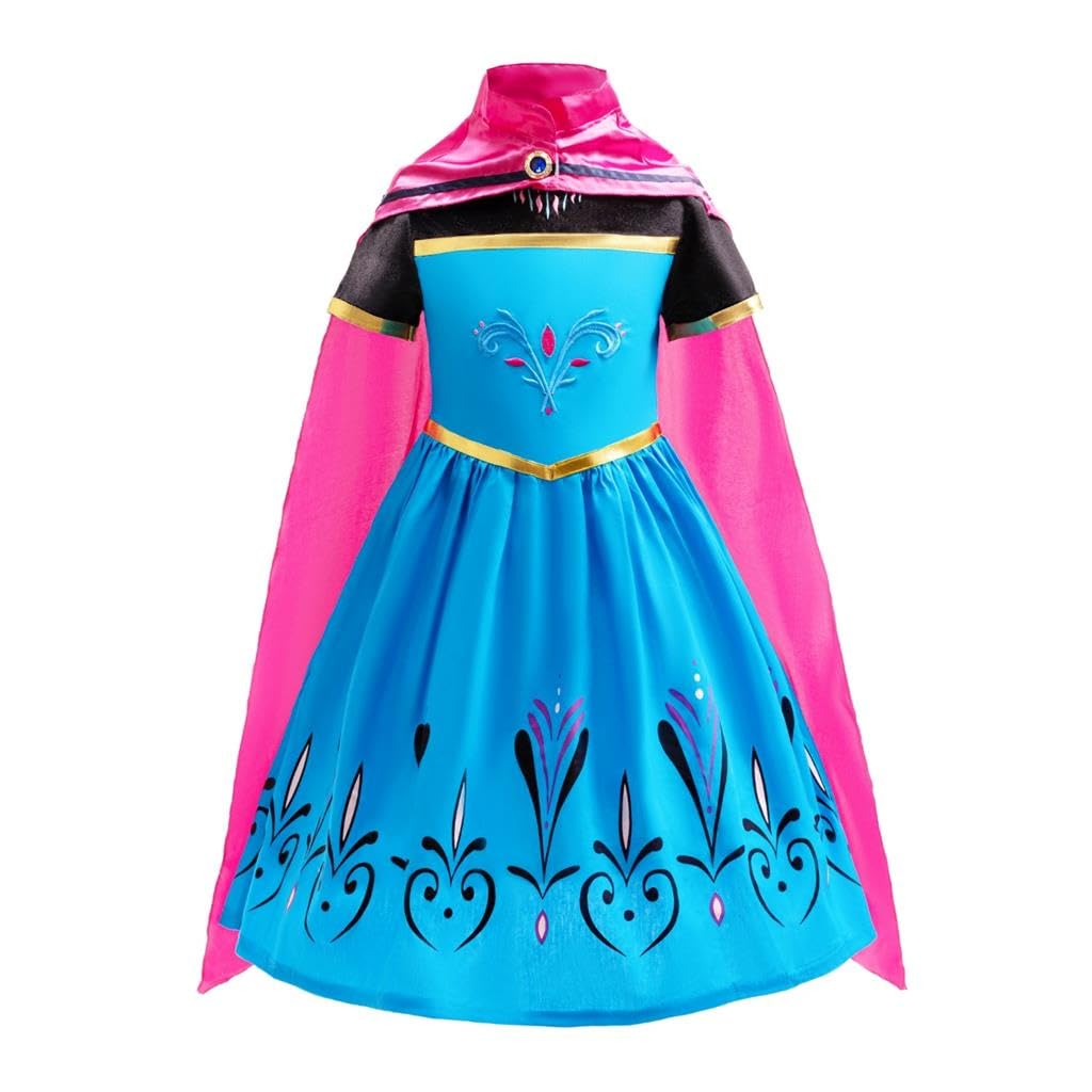 Dressy Daisy Toddler Girls Ice Princess Snow Queen Coronation Dress Up Costume With Cape Halloween Christmas Party Outfit Size 2
