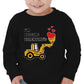 Tractor & Digger Toddler Boys Valentines Shirt Heart Dab Funny Valentine'S Day Kids Long Sleeve T-Shirt For Toddlers 5T Black
