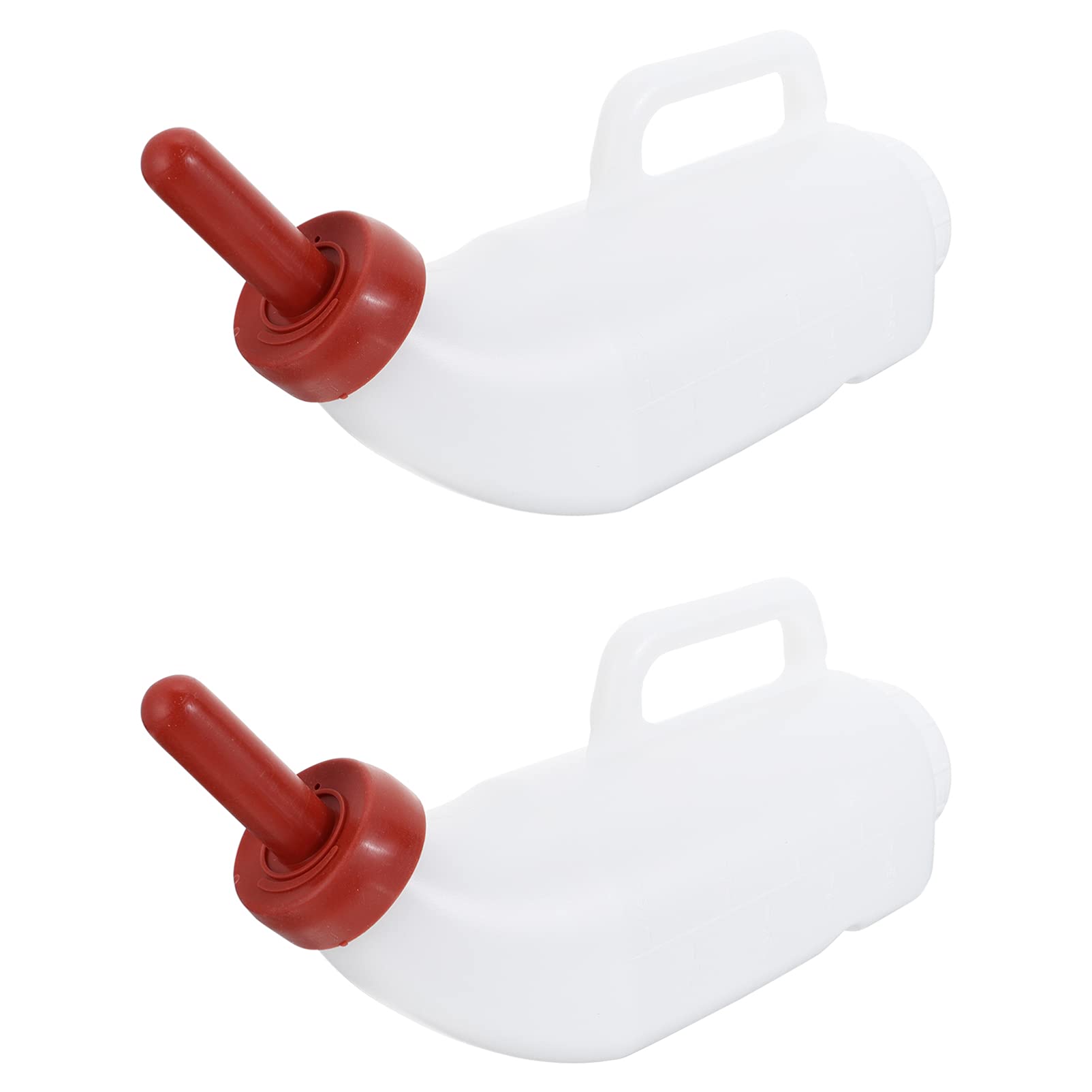 2Pcs 68 Oz Calves Nurser Bottles With Handle And Silicone , Lamb Cow Feeding Bottle, Farm Goats Milk Feeder, Livestock Supplies