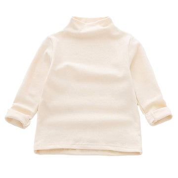Modntoga Toddler Turtleneck Baby Girl Boy Long Sleeve Shirt Solid Color Mock Neck Shirt Turtleneck Blouse Fall Winter Clothes (C