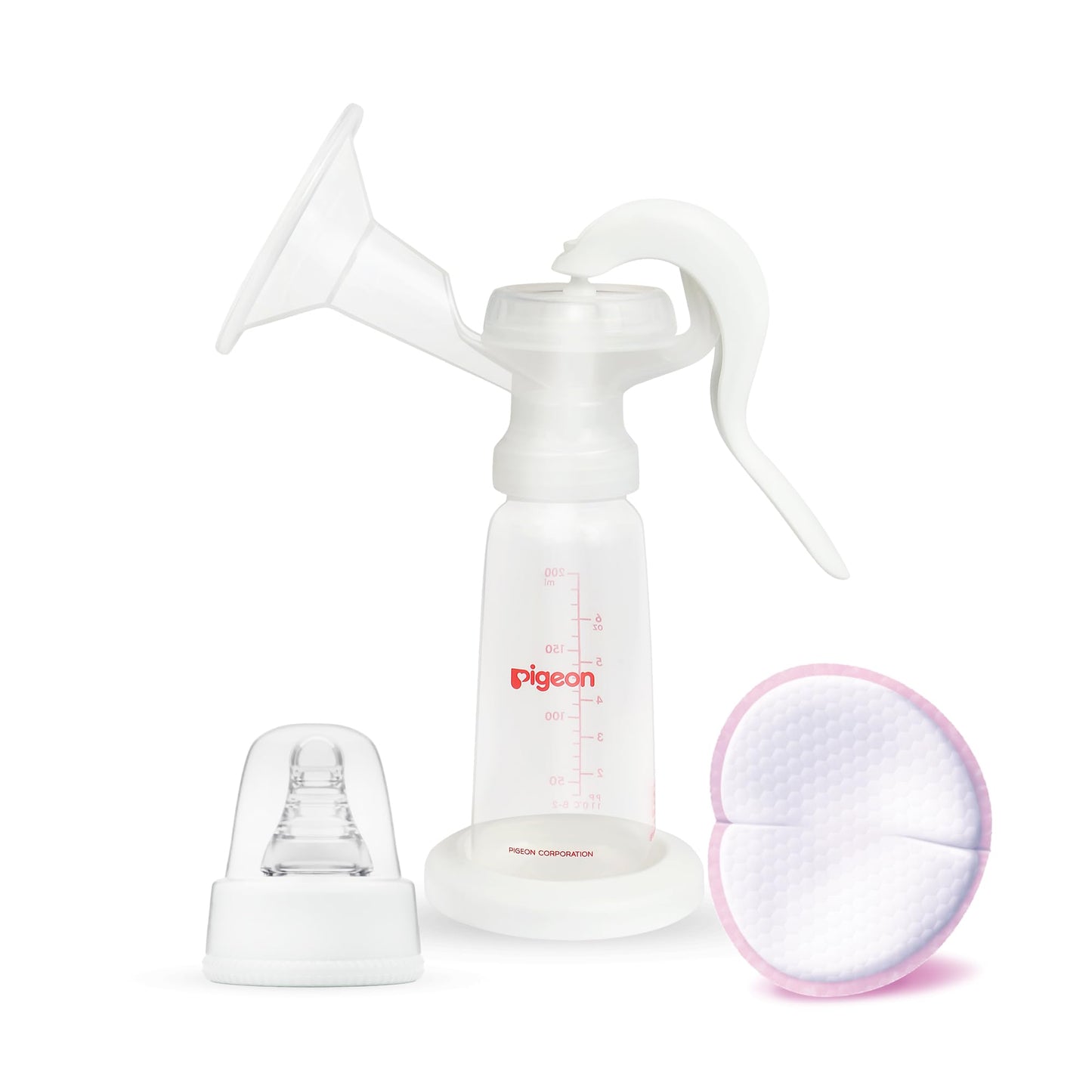 Pigeon Manual Breast Pump With Pp Bottle 200 Ml | OneHand Adjustable Pumping System | Less Fuss, Less Hassle | Bpa & Bps Safe M