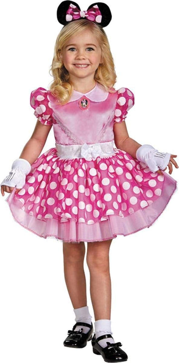 Disguise Disney Minnie Mouse Classic Tutu Girls' Costume, Pink Large (4-6X)