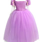 Axaxa Rapunzel Costume For Girls Rapunzel Dress Birthday Party Halloween Costume Cosplay Dress Up For Little Girls 2-11 Years