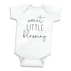 Bump And Beyond Designs Baby Girls Pregnancy Announcement For Grandparents Sweet Little Blessing Leotard White, 0-3 Months