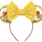 Clgift Beauty And The Beast Inspired Mickey Ears, Gold Minnie Ears