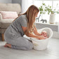 Shnuggle Newborn Baby Bath | Built In Support Bump And Soft Backrest | Suitable From Newborn | Bath Seat Support Includes Plug |