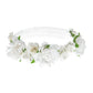 Love Sweety Baby Girls Flower Headband Rose Floral Headpiece For Birthday Festival Photo Prop (White)