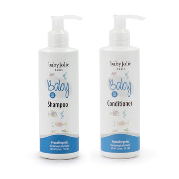 Baby Jolie Tear-Free Bath Essentials For Infants And Toddlers | Shampoo 7.5Oz + Hair Conditioner 7.5Oz
